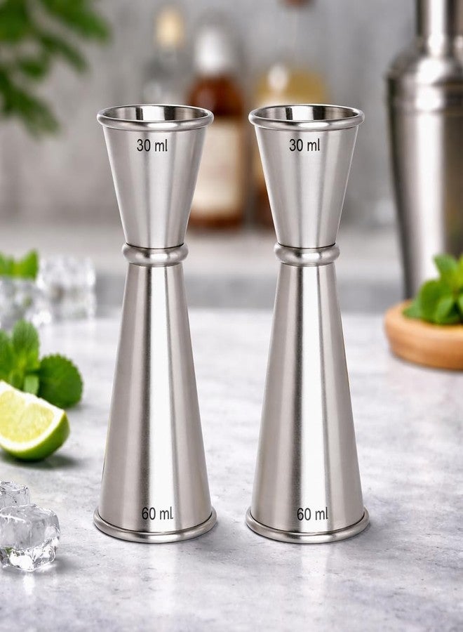 Steeple Stainless Steel Double Sided Peg Measure Set of 2 | 30ml & 60ml Jigger | Premium Bar Measuring Tool | Food Grade Rust Proof Cocktail Measure for Home Bar - Image 4