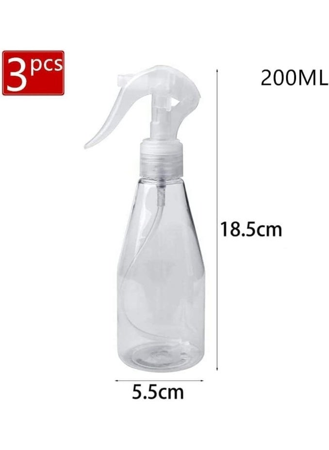 3 Pcs Spray Bottle, Empty Spray Bottle Clear, PET Plastic Bottles, Safe Non Mist Trigger Sprayer, Leak proof, Non Toxic Odorless, for Travel, Cleaning Solutions, Gardening, Skin Care - Image 2