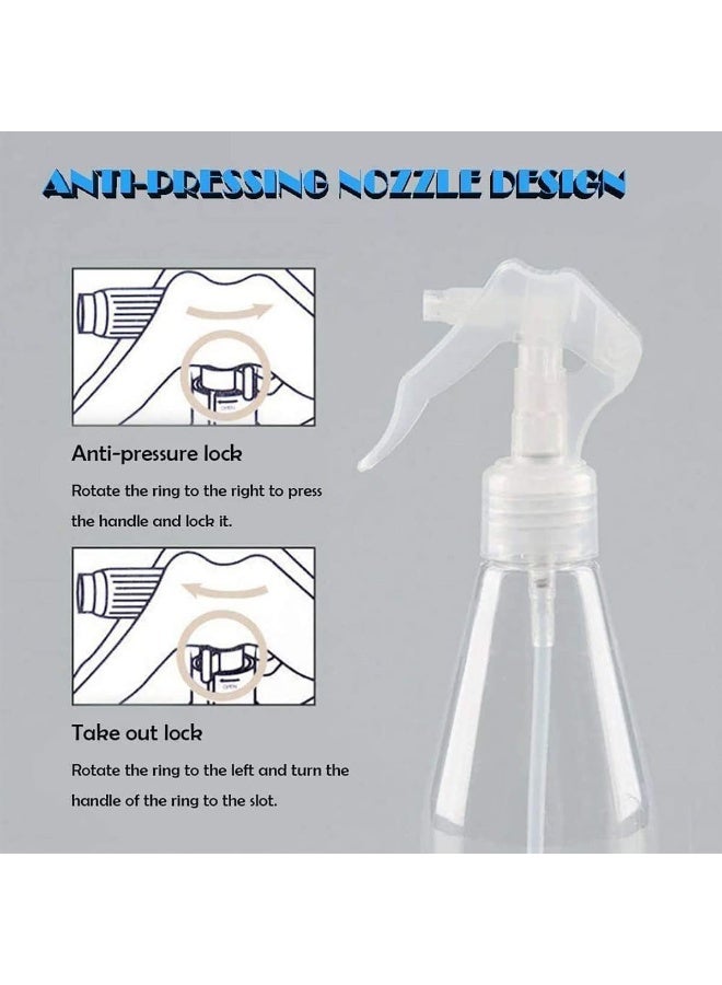 3 Pcs Spray Bottle, Empty Spray Bottle Clear, PET Plastic Bottles, Safe Non Mist Trigger Sprayer, Leak proof, Non Toxic Odorless, for Travel, Cleaning Solutions, Gardening, Skin Care - Image 4
