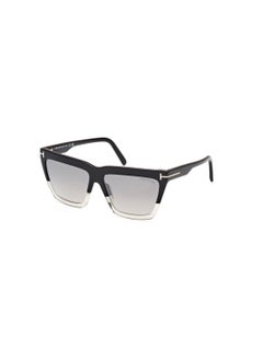 TOM FORD Women's Acetate Sunglasses FT111005C56 Lens Size: 56 Millimeter - Black/Crystal  - Image 1