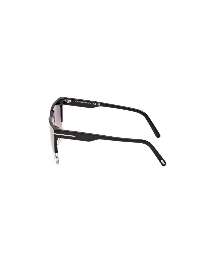 TOM FORD Women's Acetate Sunglasses FT111005C56 Lens Size: 56 Millimeter - Black/Crystal  - Image 4