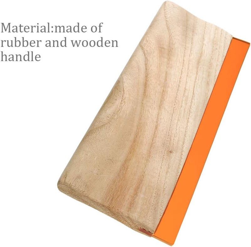 Caydo 3 Pieces 3 Sizes Screen Printing Squeegee, 75 Durometer Wooden Ink Scraper for Screen Printing Fabric, 5.9 Inch, 9.4 Inch and 13.7 Inch - Image 3