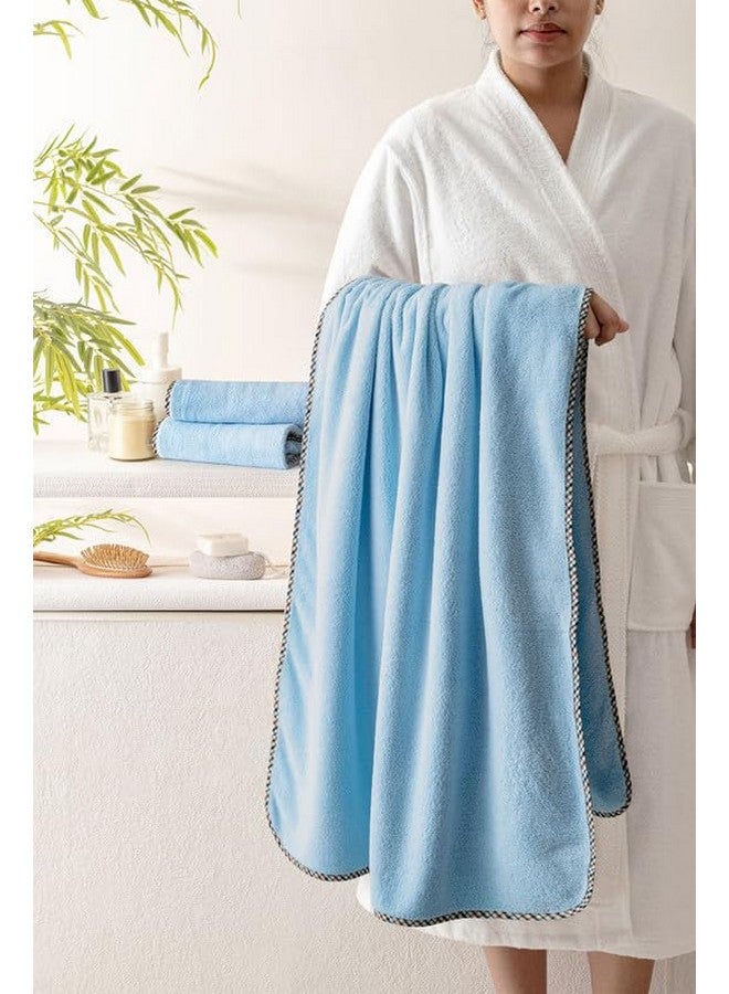 SPREAD SPAIN Microfiber Towels for Bath | Coral Large Bath Towel | Extra Soft Plush & High Absorbent |360 GSM | Bath Towel for Men and Women |70x146 cm (LTBL) - Image 2