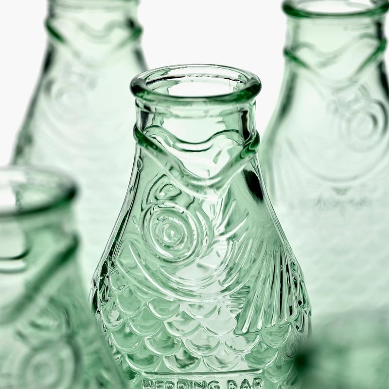 Serax Glass Water Pitcher | Fish & Fish glassware by Paola Navone | Wine Carafe Decanter 28.74 fl oz | Clear Green Bottle Container for hot & cold Drinks | Fridge Beverage Dispenser, Suitable as Vase - Image 4