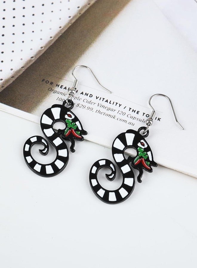 JSLOVFLO 2PCS Coral Snake Halloween Earrings Costume Accessories for Women Men Cosplay - Image 5