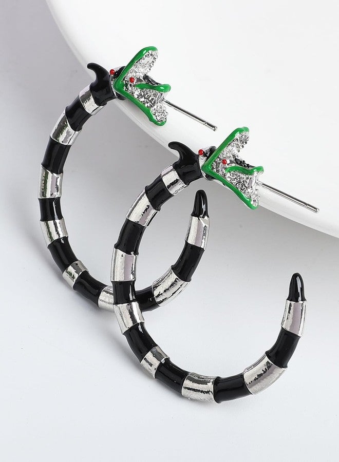 JSLOVFLO 2PCS Coral Snake Halloween Earrings Costume Accessories for Women Men Cosplay - Image 4