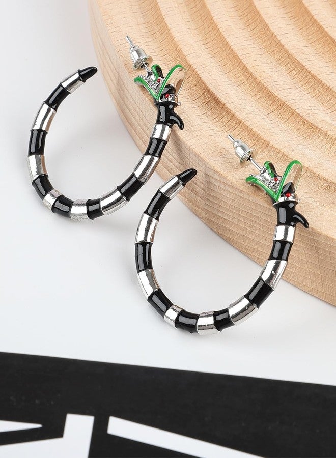 JSLOVFLO 2PCS Coral Snake Halloween Earrings Costume Accessories for Women Men Cosplay - Image 3