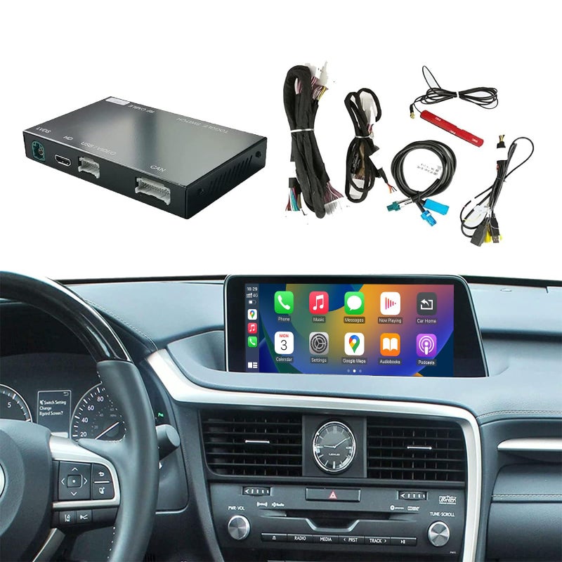 Wireless Carplay Retrofit Kit Decoder Compatible with Lexus RX NX ES UX LS LX RC LC GS is Series 20142019 Year Support Android Auto Mirror Link Backup Camera YouTube Original Car Function