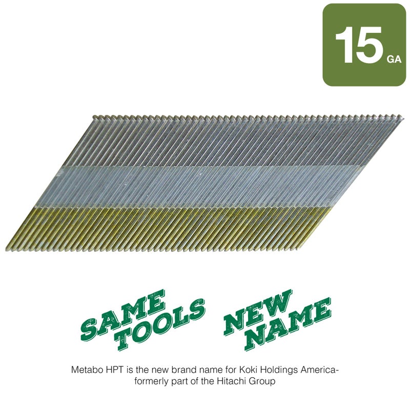 Metabo HPT Finish Nails | 2-1/2-Inch x 15 Gauge | Angled | Electro Galvanized | 1000 Count | 24206SHPT - Image 2