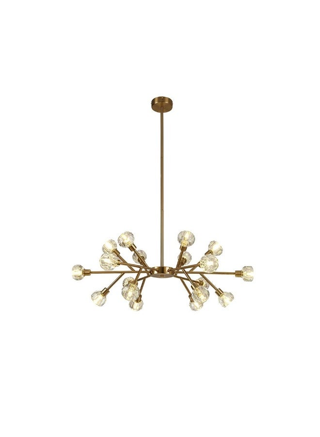 DANUBE HOME Delfina Chandelier Metal+Glass D93X93Xh120 G9 Antique Brass - Image 3