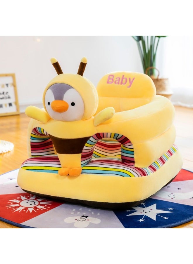 null - Baby Seat Learning Artifact Baby Training Sitting Posture Artifact Extra Large Thickened Chair Cartoon Small Sofa Lazy Cushion-Specifications:45cm*45cm-Color:Red Bull (square Bottom Pp Cotton) - Image 1