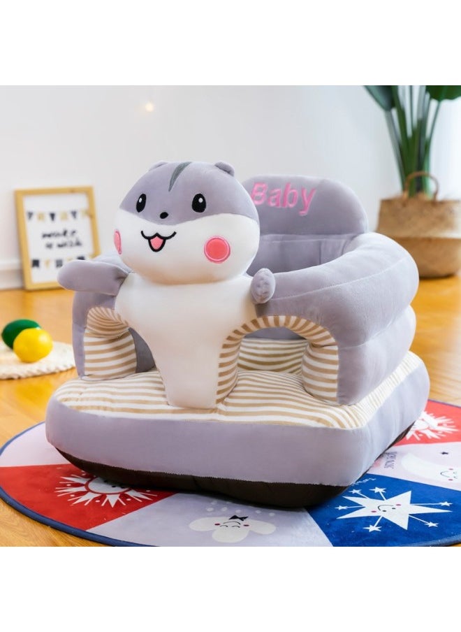 null - Baby Seat Learning Artifact Baby Training Sitting Posture Artifact Extra Large Thickened Chair Cartoon Small Sofa Lazy Cushion-Specifications:45cm*45cm-Color:Red Bull (square Bottom Pp Cotton) - Image 1