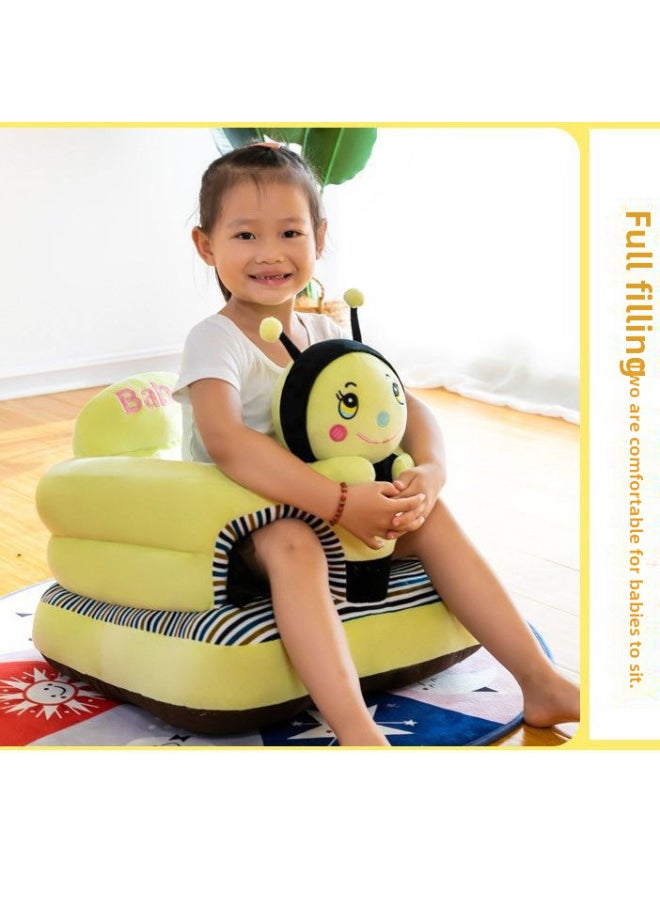 null - Baby Seat Learning Artifact Baby Training Sitting Posture Artifact Extra Large Thickened Chair Cartoon Small Sofa Lazy Cushion-Specifications:45cm*45cm-Color:Red Bull (square Bottom Pp Cotton) - Image 1
