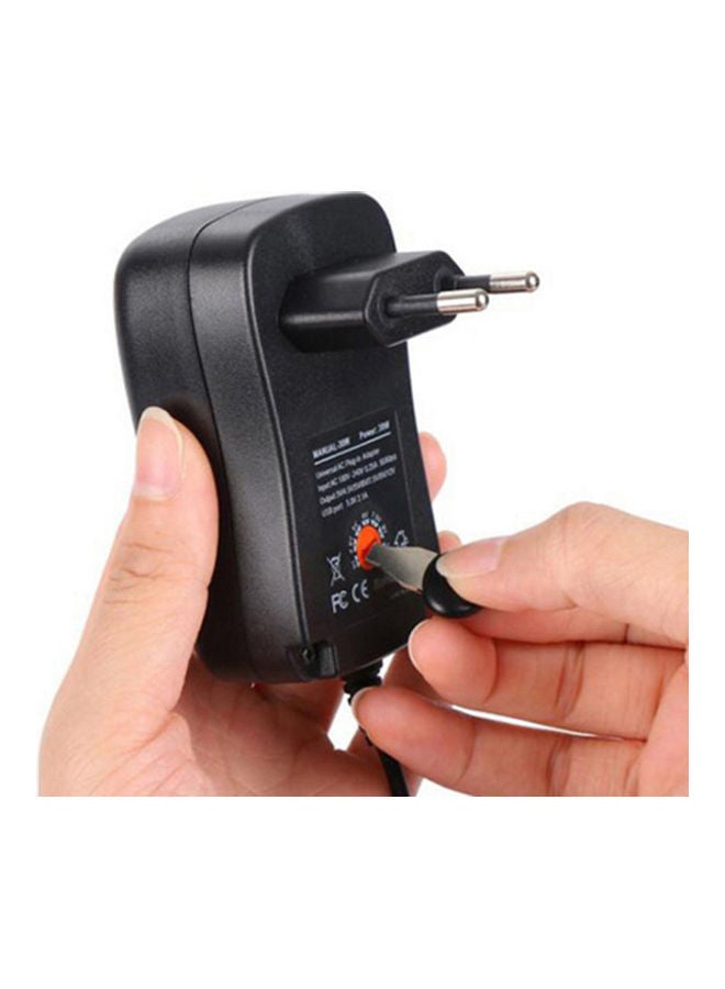 Loquat 3V-12V Universal Adjustable Voltage AC/DC Power Supply Wall Charger Adapter Black - Image 4