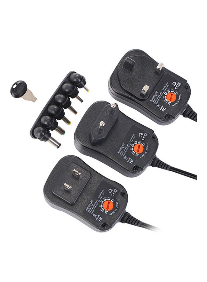 Loquat 3V-12V Universal Adjustable Voltage AC/DC Power Supply Wall Charger Adapter Black - Image 2
