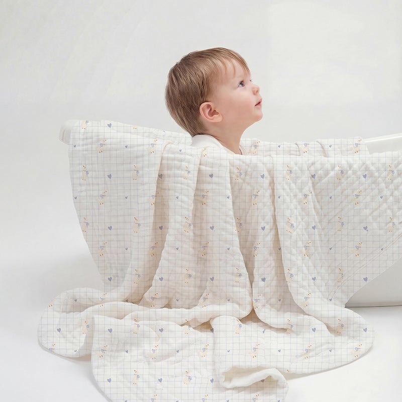 Pure Cotton 6-Layer Gauze Baby Towel & Swaddle Blanket for Newborns – Soft, Absorbent, Safe