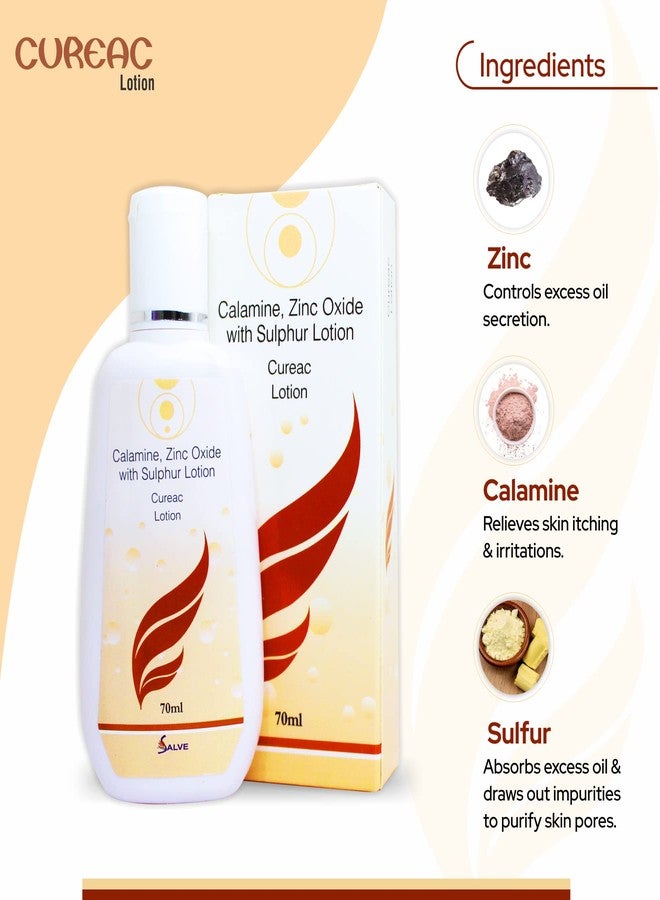 SALVE Cureac Lotion with Calamine, Zinc Oxide & Sulphur - 70 ml / 2.36 fl oz | Acne & Spot Care Lotion for Clear & Balanced Skin - Image 4
