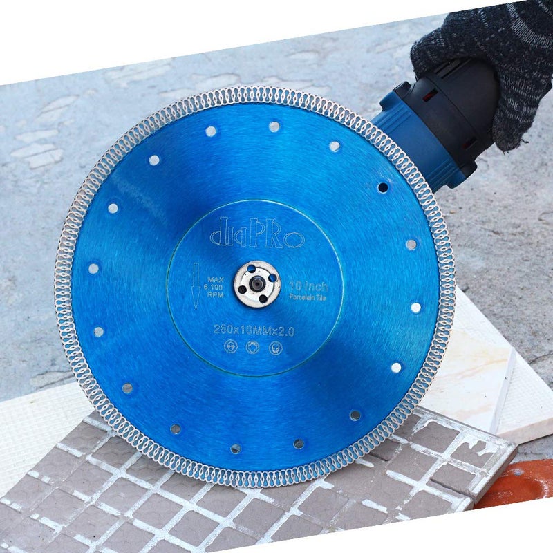 DAPRO 10" Diamond Tile Saw Blade Super Thin Diamond Porcelain Blade for Cutting Stone Porcelain Tile Ceramic - Image 4