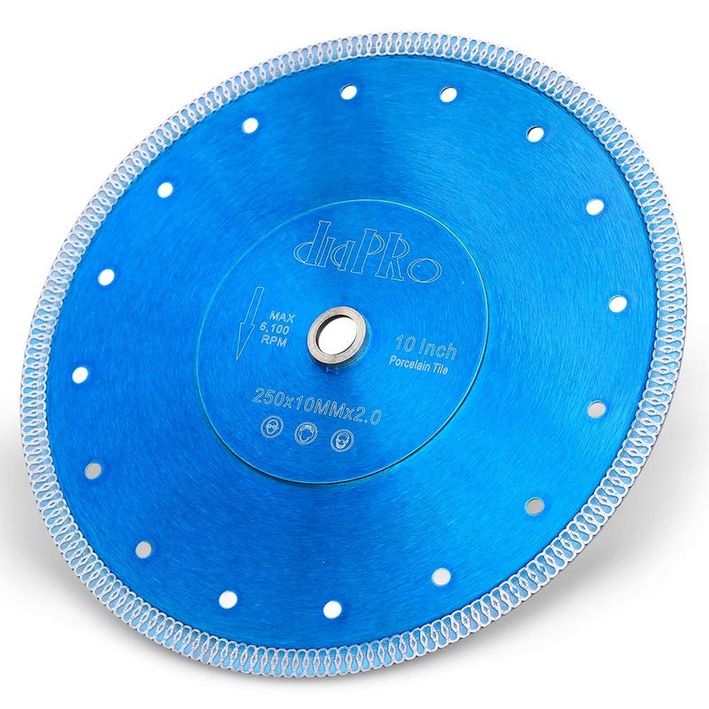DAPRO 10" Diamond Tile Saw Blade Super Thin Diamond Porcelain Blade for Cutting Stone Porcelain Tile Ceramic - Image 1