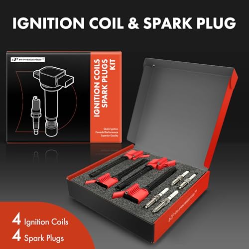 A-Premium APremium Red Set of 8 Ignition Coil Pack and Iridium Spark Plugs Compatible with Volkswagen Jetta Passat Golf Beetle GTI Audi A4 A4 allroad Q5 Q7 A5 Sportback A6 Quattro A3 TT Quattro - Image 3