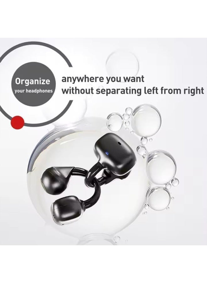 فيل سماعات أذن لاسلكية Atom - سماعات أذن بلوتوث 5.4، مشغلات 11 مم، اتصال مزدوج، مقاومة للماء IPX5، عمر بطارية 36 ساعة مع علبة شحن - Image 3