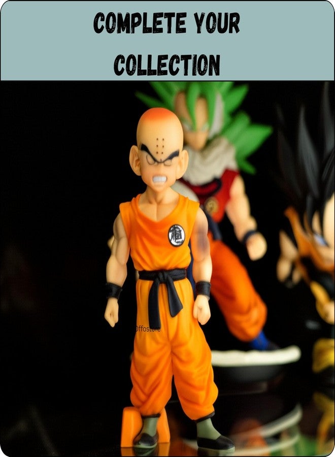 Offo Krillin Action Figure 18cm – Dragon Ball Z Anime Collectible PVC Display Toy for Study Table, Office Desk & Shelf | Gift for Kids, Teens & DBZ Fans - Image 4