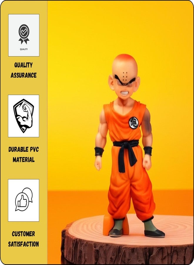 Offo Krillin Action Figure 18cm – Dragon Ball Z Anime Collectible PVC Display Toy for Study Table, Office Desk & Shelf | Gift for Kids, Teens & DBZ Fans - Image 3