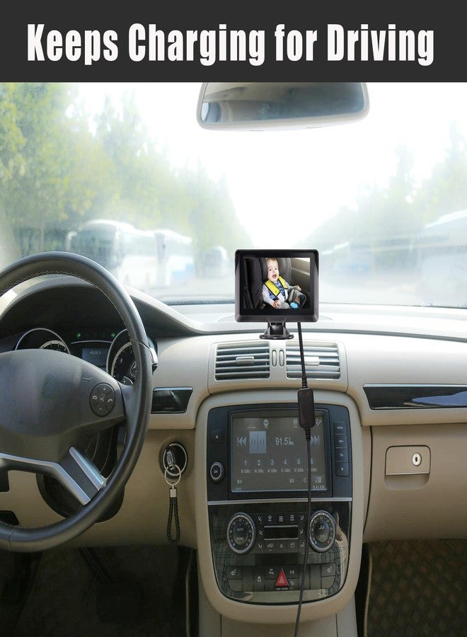 PDEEY كابل كاميرا السيارة للأطفال USB-C، محول طاقة 5V إلى 12V، موصل DC 5.5x2.5MM، 6.6 قدم، عبوة 2 - Image 3