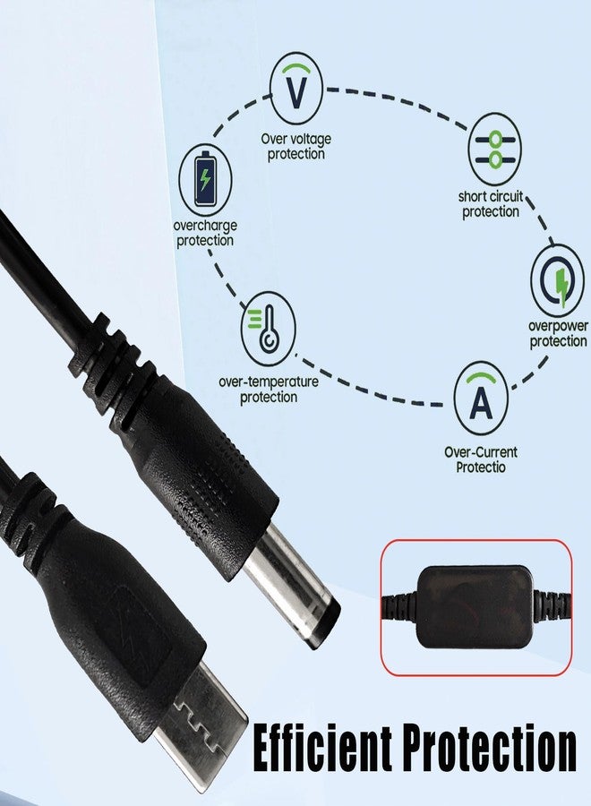 PDEEY كابل كاميرا السيارة للأطفال USB-C، محول طاقة 5V إلى 12V، موصل DC 5.5x2.5MM، 6.6 قدم، عبوة 2 - Image 4