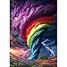 Blueforest 1000 Piece Puzzles for Adults Rainchbow Tornado Jigsaw Puzzles for Adults Hard Challenge Art Jigsaw Puzzle for Gifts Birthday Party Games Family 275 197 inch Dust Free Puzzle - Image 2