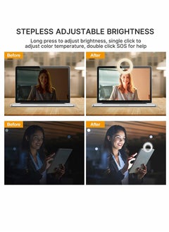 KASTWAVE Zoom Call Light, Laptop Light for Video Conferencing, Phone Selfie Ring Light LED Circle Mini Light for Zoom Call, Self Broadcasting, Live Streaming,Online Meeting, Photography (White)  - Image 2