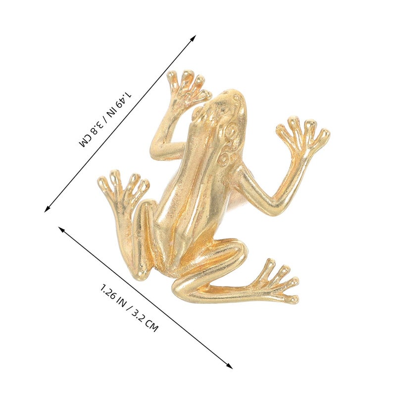 Solid Brass Frog Drawer Pulls Cabinet Handles Decorative Knobs For Furniture Nursery Bedroom - Image 3