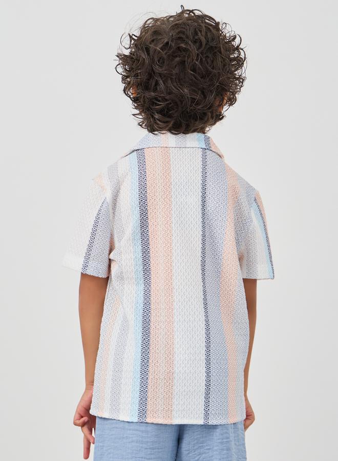 Styli Styli Striped Buttoned Short Sleeve Shirt  - Image 4