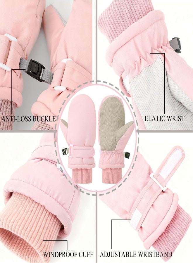 Wojgzon Baby Infant Todder Winter Waterproof Snow Mittens for 6-24Months, Kids Thick Lining Warm Gloves For Cold Weather - Image 2