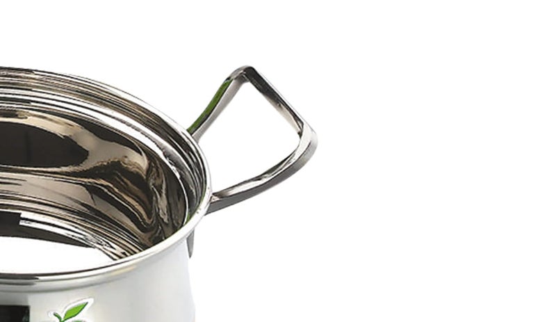 JVL Stainless Steel Copper Bottom PotHandi with Lid Handle Set 850 1300 2200 ml 3Piece Copper Bottom Handi Set for Cooking 3 Piece Handi Set for Serving JVLOPCU1 - Image 4