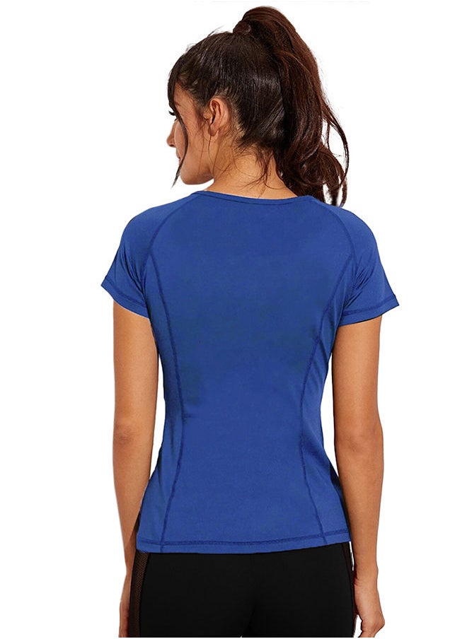 Nileton - Sportswear - Sport Top Half Sleeves – Royal Blue - Image 1