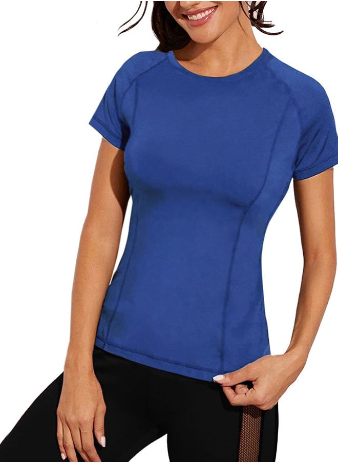 Nileton - Sportswear - Sport Top Half Sleeves – Royal Blue - Image 1