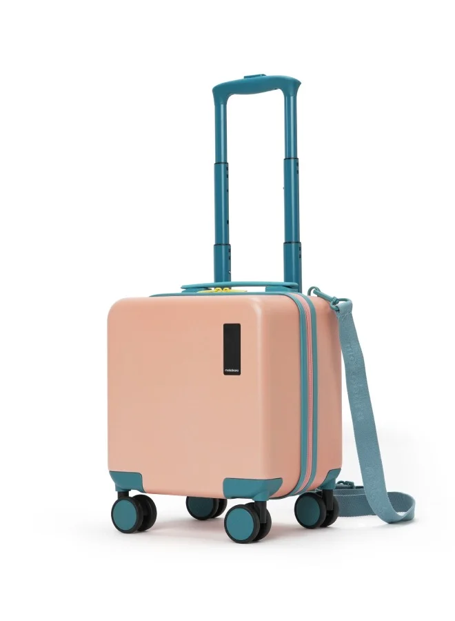 Mokobara MOKOBARA The Moko Blocks Unbreakable Polycarbonate Extra Light Weight Kids Luggage | Hard Trolley Suitcase for Kids (38 cms (3-8 Years), Cotton Candy)