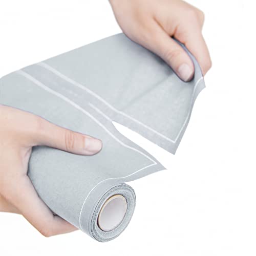 MY DRAP مناديل كوكتيل قطنية - 4.3 × 4.3 بوصة - 50 وحدة لكل لفة - رمادي لؤلؤي - Image 2