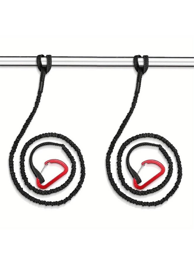 ABAHUB مجموعة من 2 رباط مجداف الكاياك باللون الأسود - Image 1