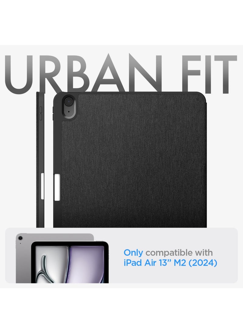 Spigen Urban Fit iPad AIR 13 inch Case Cover M2 (2024) with Pencil Holder - Black  - Image 3