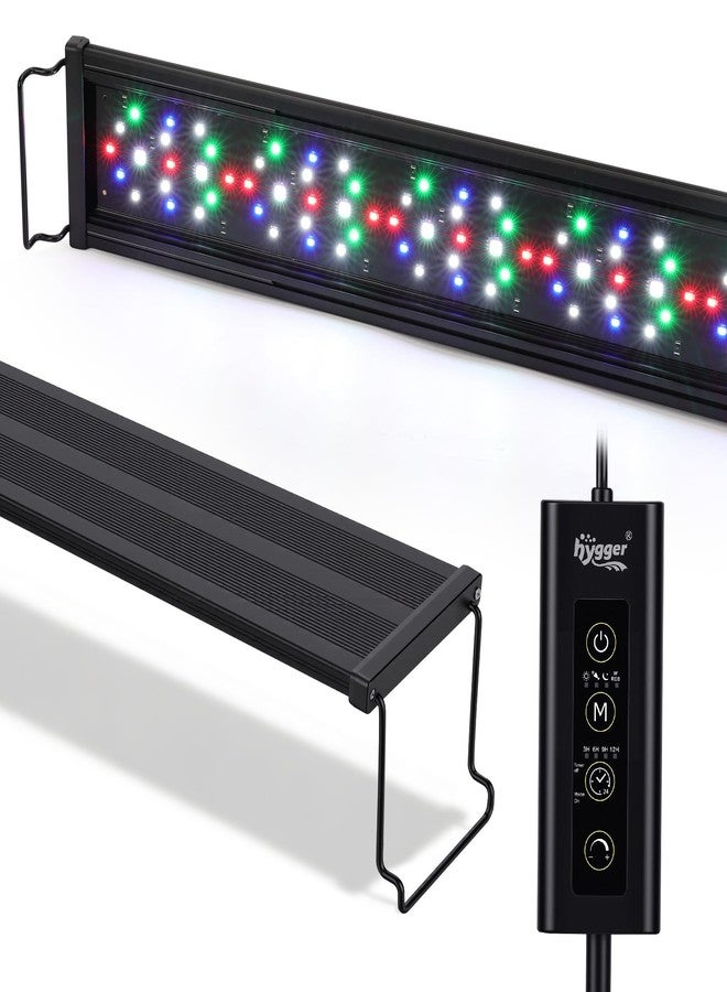 hygger Auto On Off Aquarium LED Light, 4 Mode Lighting Full Spectrum Fish Tank Light 24/7 Timer Colorful Fish/Sun/Nightlight/WRGB Cycle for Freshwater - Image 1