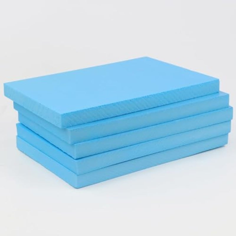 Joyzzz Foam Board, 5 PCS Blue Rectangular Carving Blocks for DIY Crafts, High Density Sculpture Material for Architectural Model Making, Lightweight Mounting Sheets for Art Project or School - Image 1