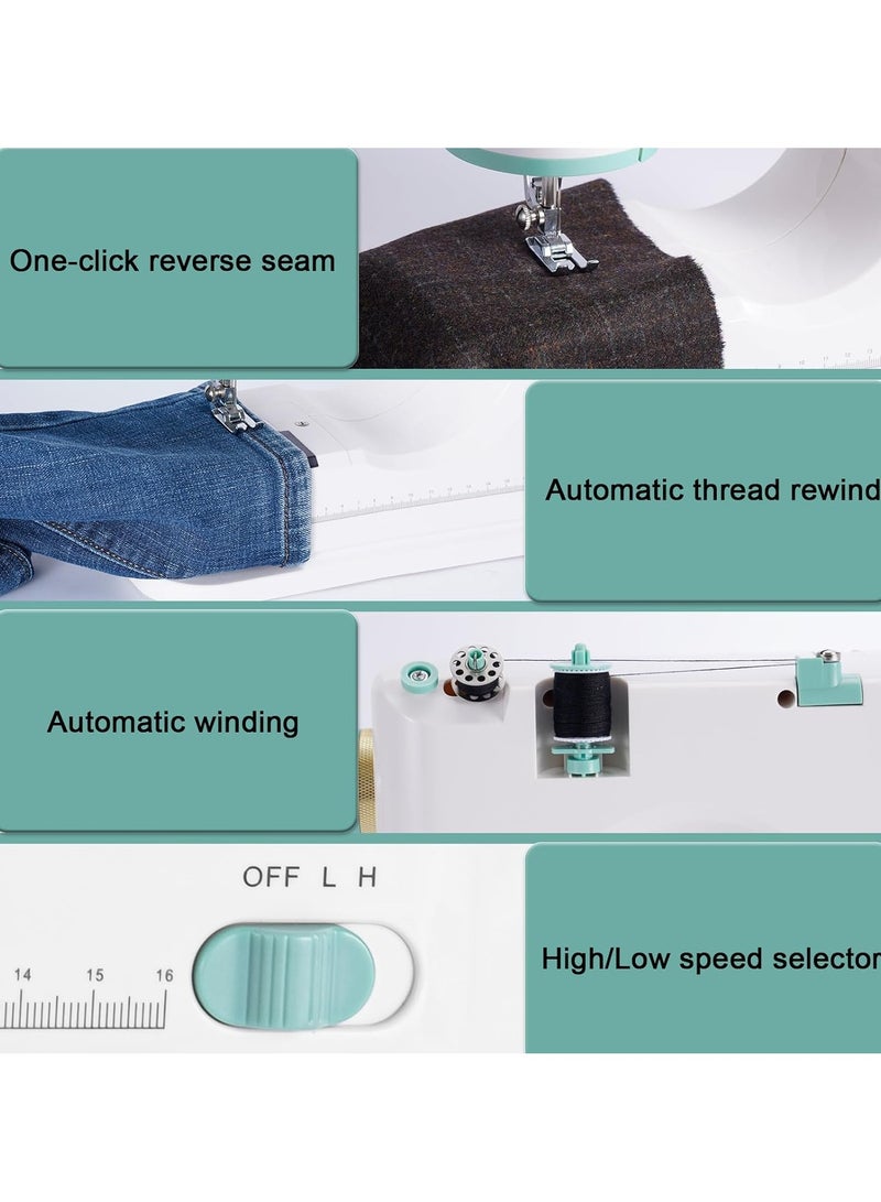 Electric Sewing Machine | 16 Stitch Modes | Dual Needle for Heavy Fabrics | Portable & Beginner-Friendly with Foot Pedal Control  - Image 3