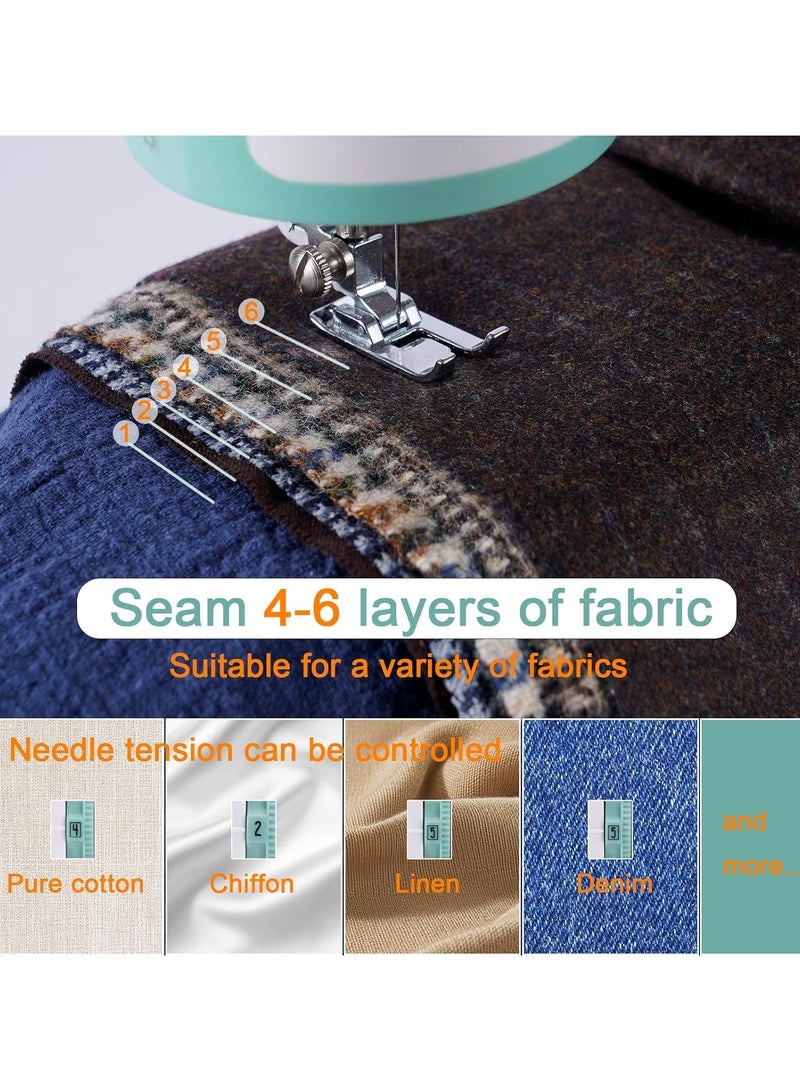 Electric Sewing Machine | 16 Stitch Modes | Dual Needle for Heavy Fabrics | Portable & Beginner-Friendly with Foot Pedal Control  - Image 4