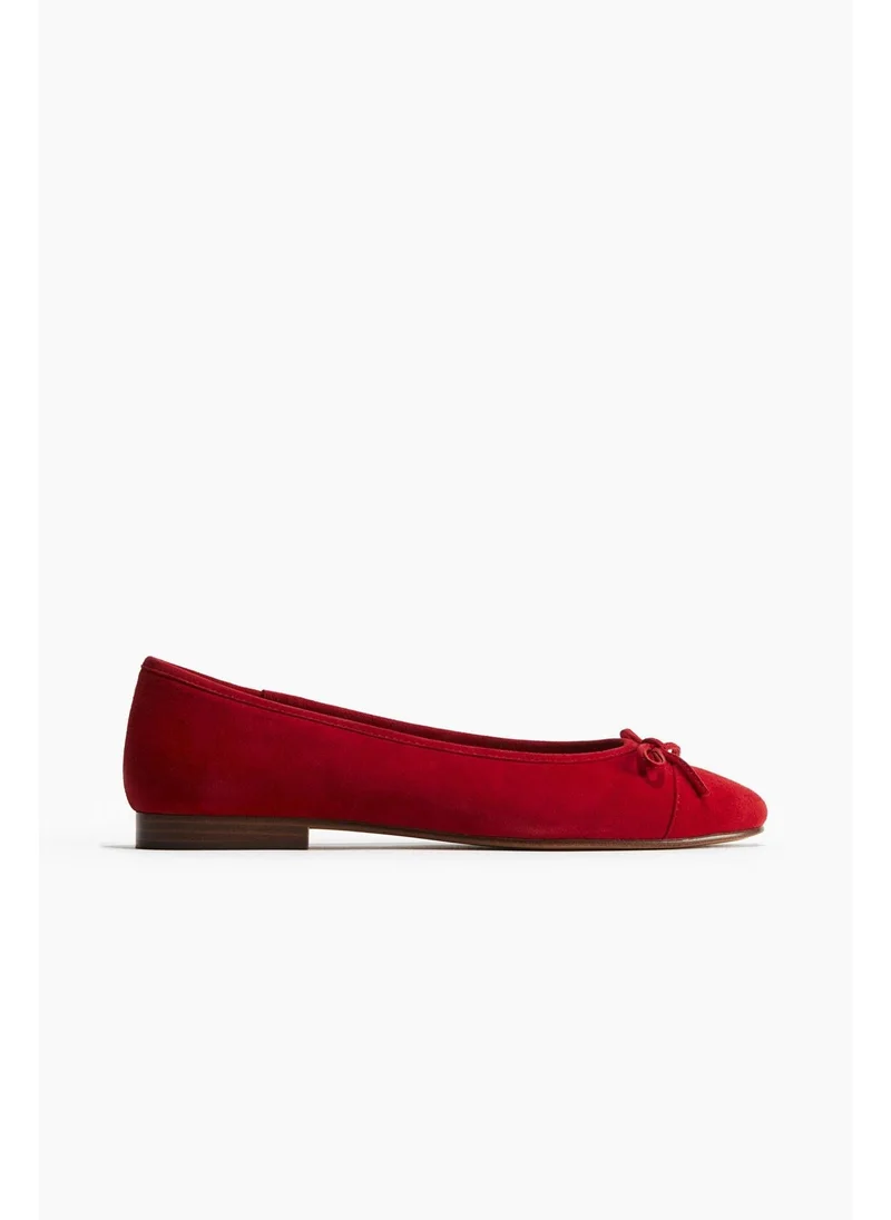 H&M Leather ballet pumps