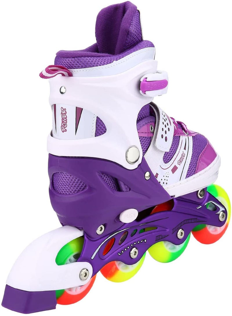 JIFAR Kids Adjustable Flashing Inline Skates for Boys Girls and Adults with Full Light Up Wheels, Outdoor Roller Skates for Kids Beginner Ages 6-8-12-14, Men and Women - Image 4
