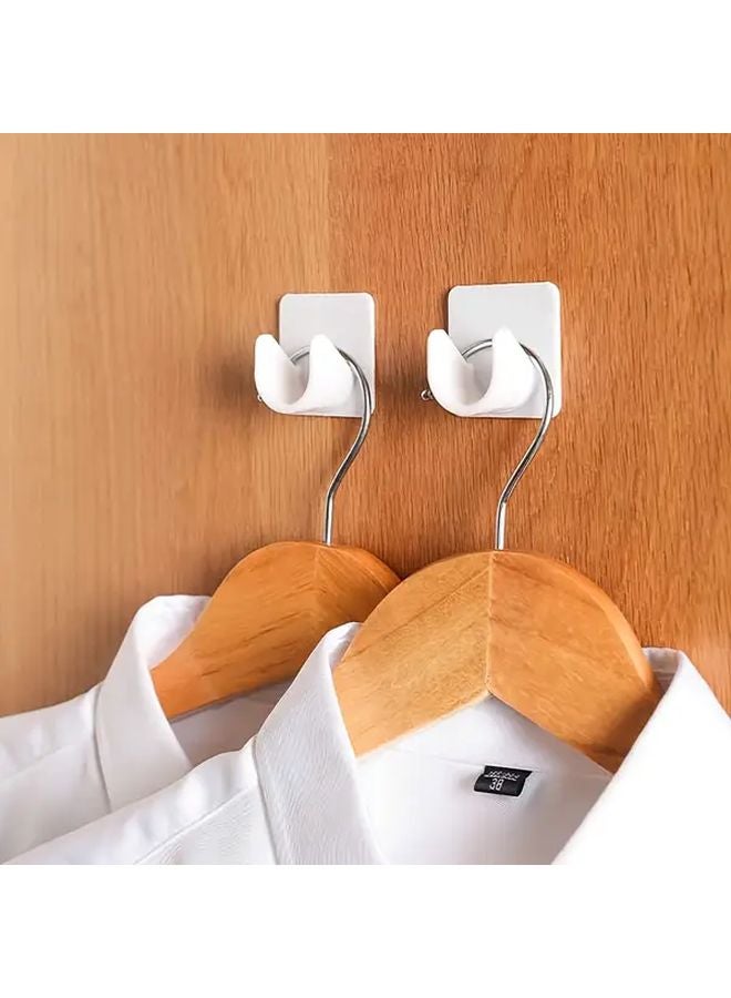 Adjustable No Drill Shower Curtain Holder With White Hooks And Carbon Steel Pole 11 81 19 69 Inch - Image 1