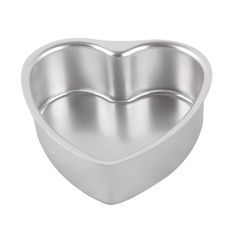 faas Bakeware Aluminium Heart Shape Cake Mould 7 Inch Silver - Image 1
