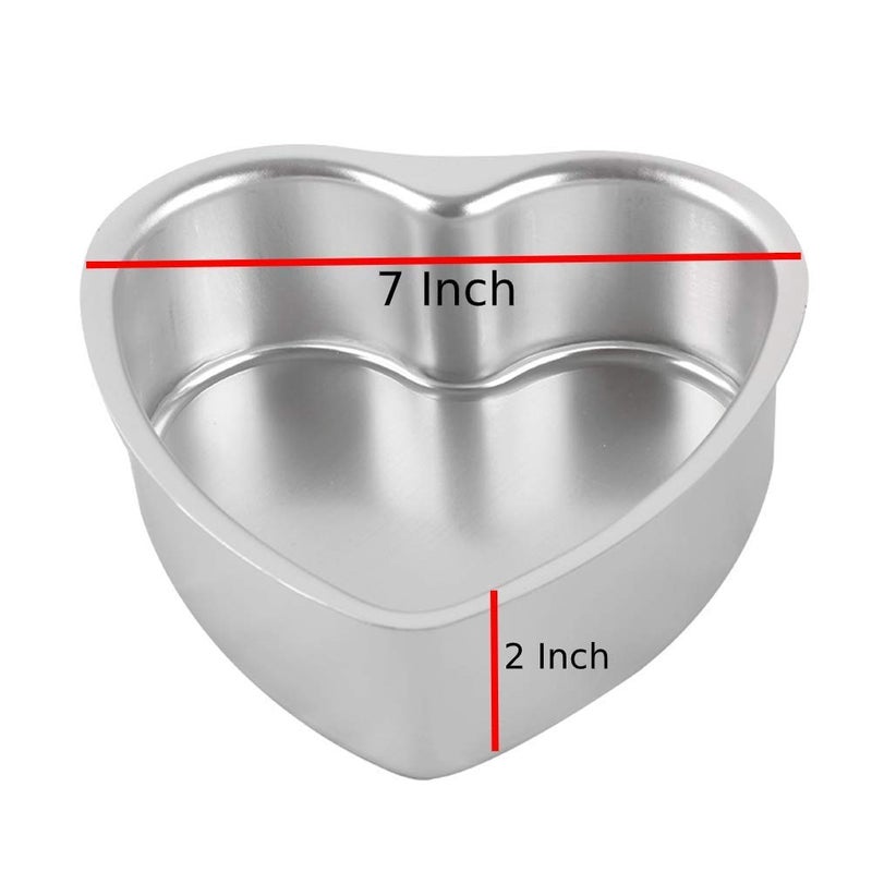 faas Bakeware Aluminium Heart Shape Cake Mould 7 Inch Silver - Image 2